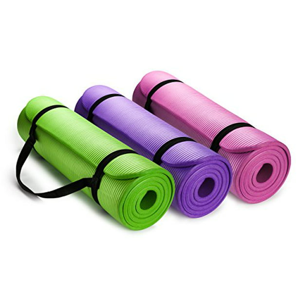 HemingWeigh 1/2-Inch Extra Thick High Density Exercise Yoga Mat with Carrying Strap for Exercise Yoga and Pilates 
